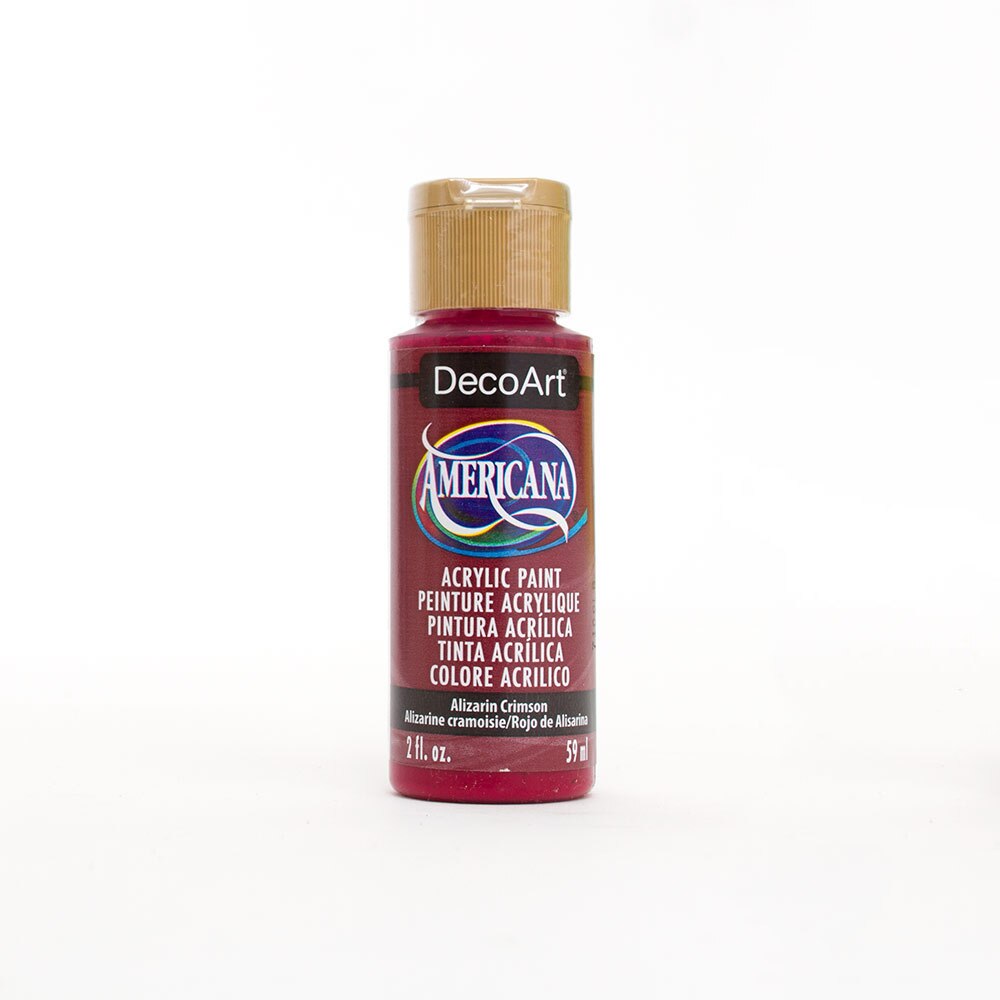 DecoArt, Acrylic, Art & School, Americana, 2 ounce, 30369, Alizarin Crimson
